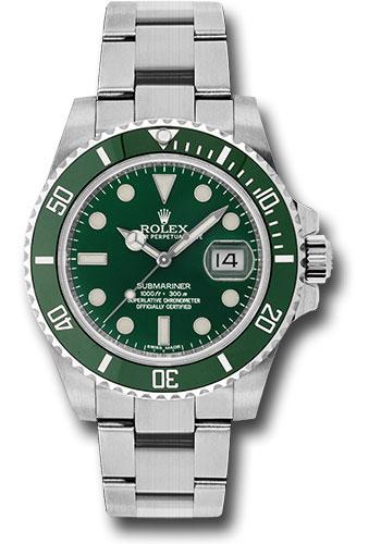 Rolex Steel Submariner Date Watch - The Hulk - Green Dial - 116610LV 2018