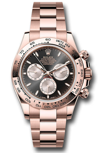 Rolex Everose Gold Cosmograph Daytona Watch - Fixed Bezel - Black And Sundust Index Dial - Oyster Bracelet - 126505 2024