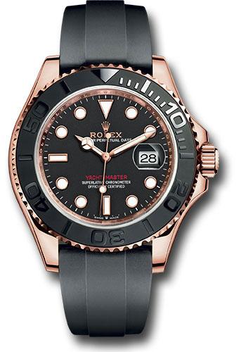 Rolex Everose Gold Yacht-Master 40 Watch - Black Dial - Oysterflex Strap - 126655 - 2024