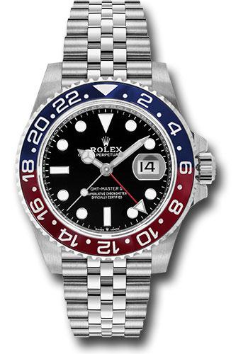 Rolex Steel GMT-Master II 40 Watch - Blue And Red Pepsi Bezel - Black Dial - Jubilee Bracelet - 126710BLRO NEW 2024