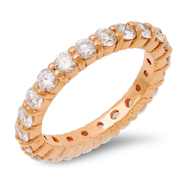 18K Gold Diamond Eternity Wedding Band