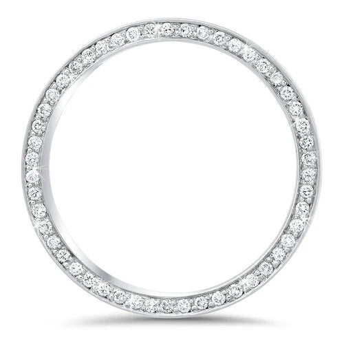 18K White Gold Men’S Hidden Diamond Band