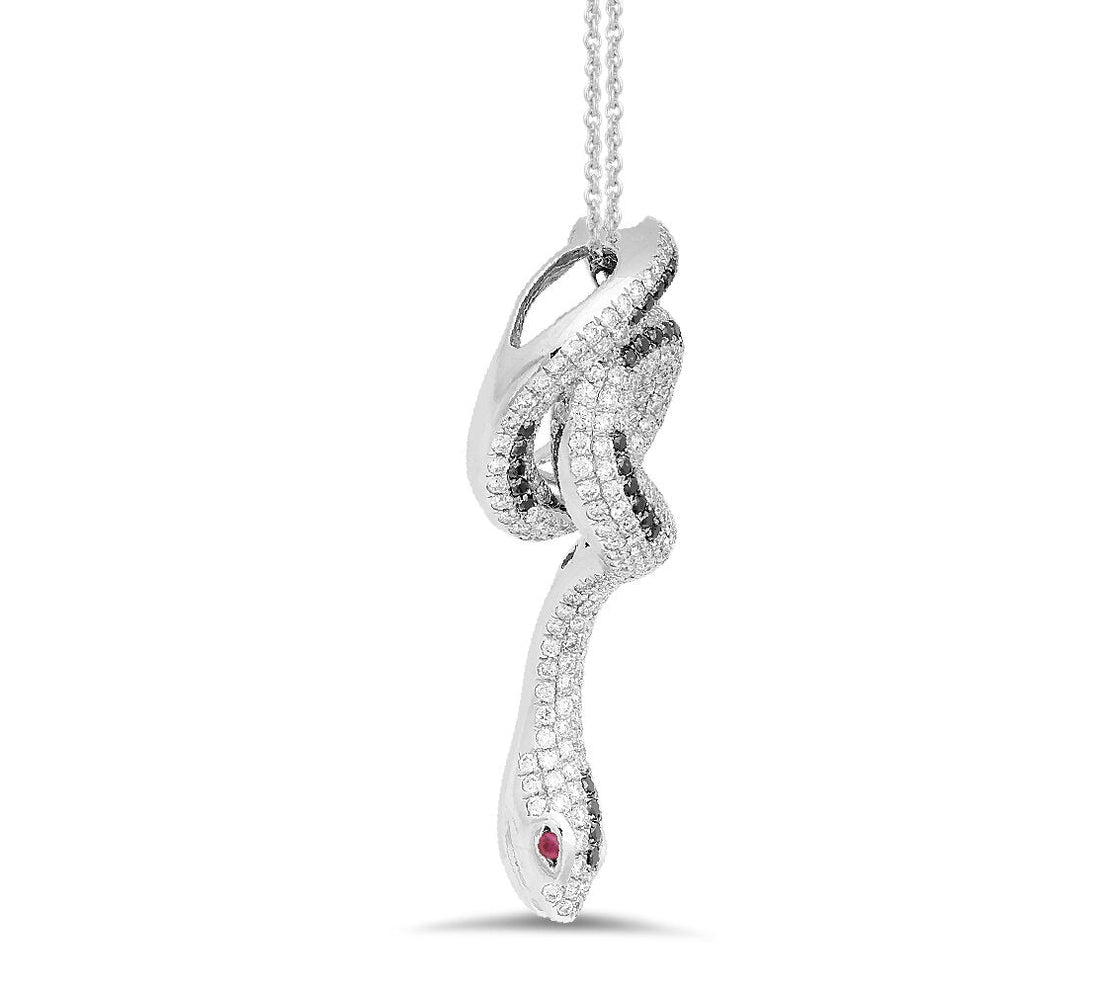 18K White Gold Diamond Pendant