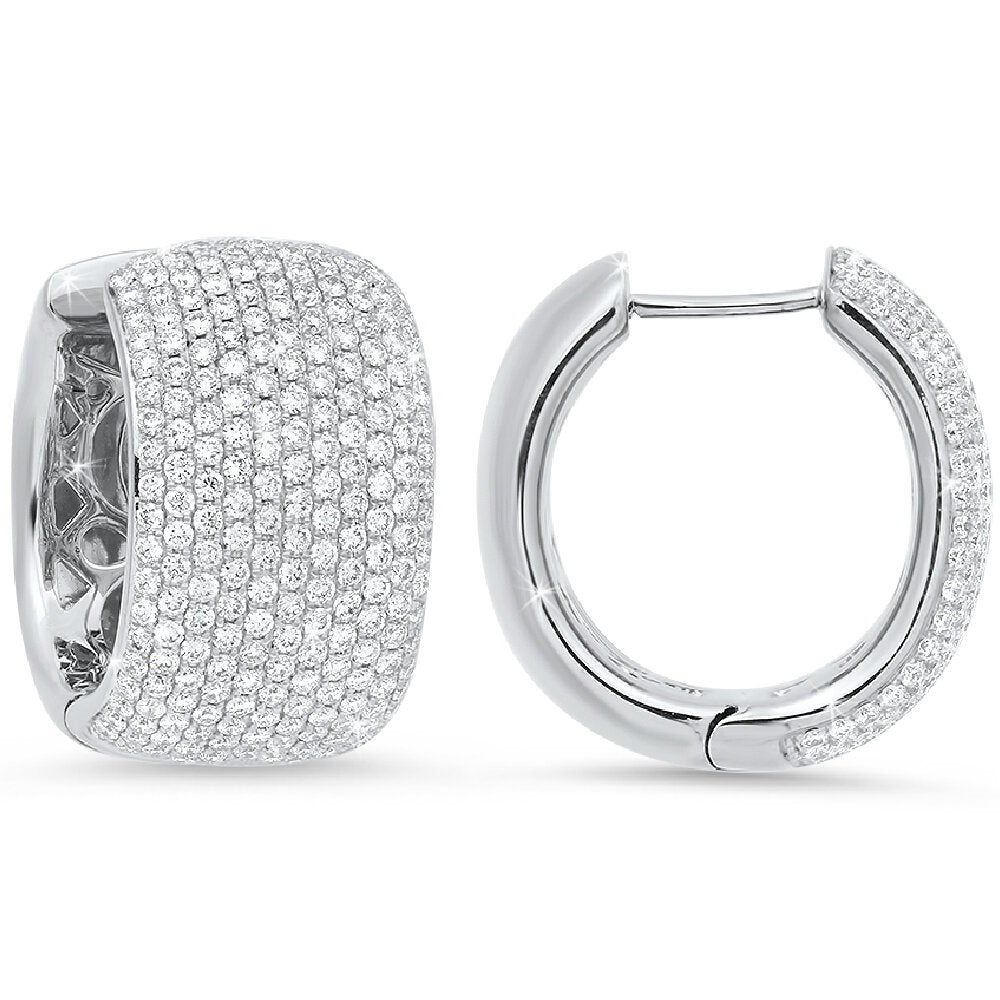 18K White Gold Diamond Earrings