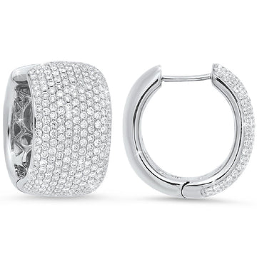 18K White Gold Diamond Earrings