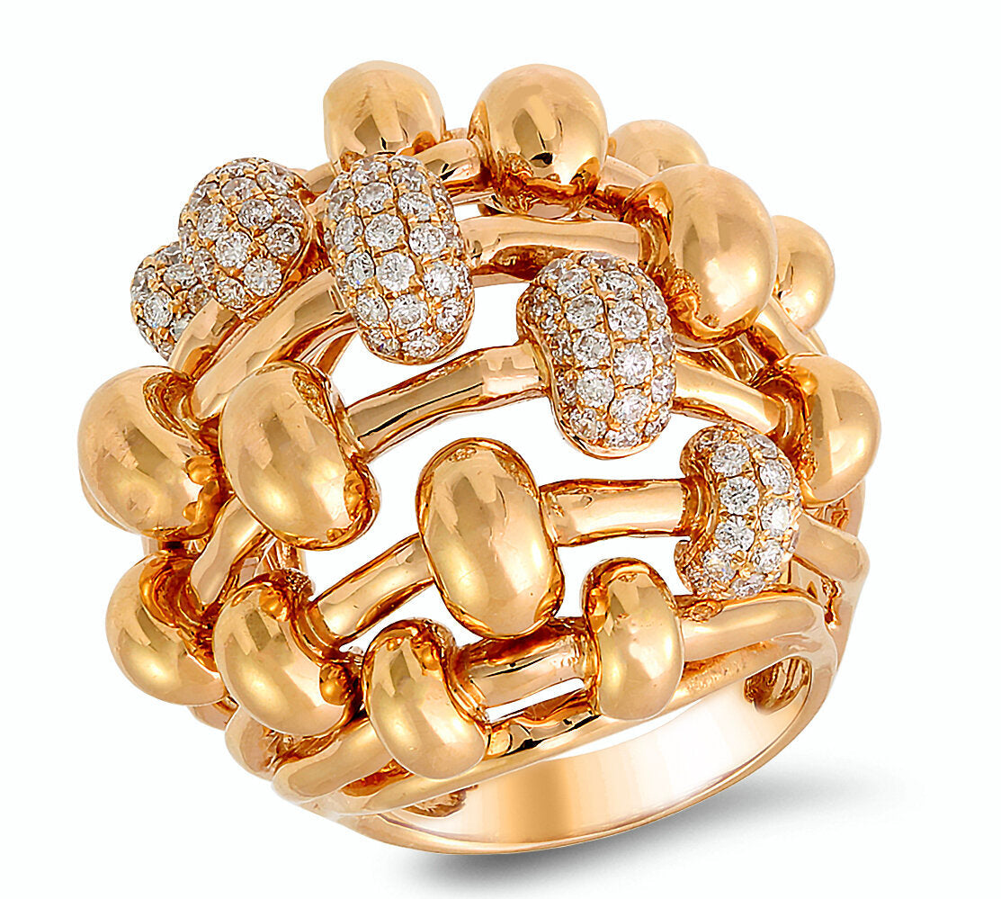 18K Rose Gold Diamond Ring
