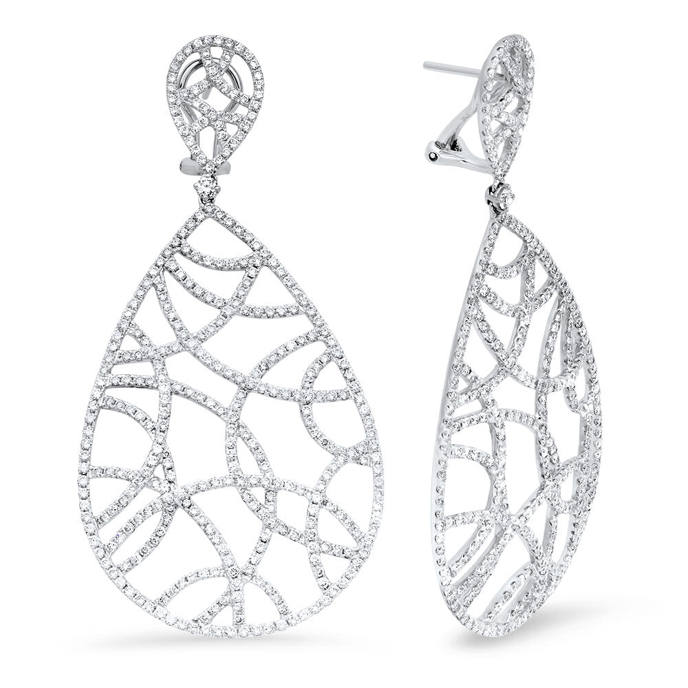 18K White Gold Diamond Earrings