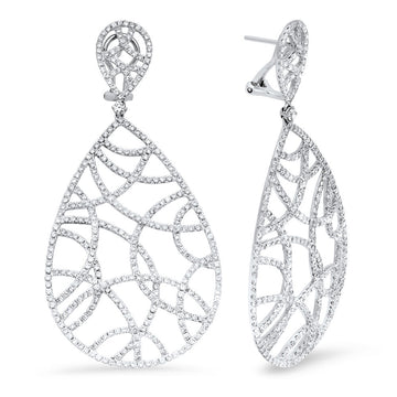 18K White Gold Diamond Earrings