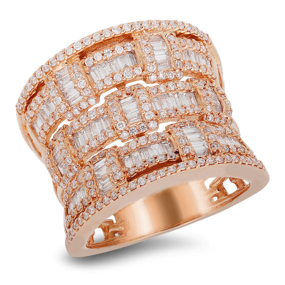 18K Rose Gold Diamond Ring