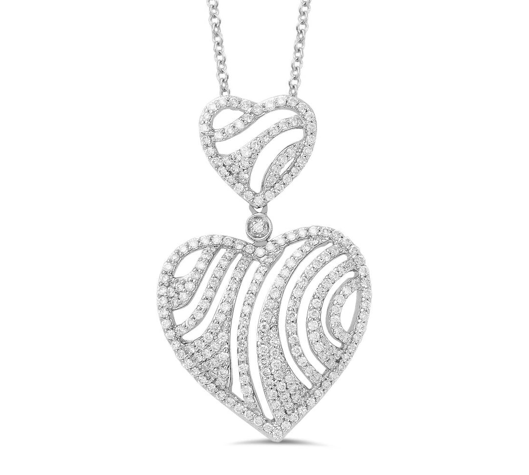 18K White Gold Diamond Pendant