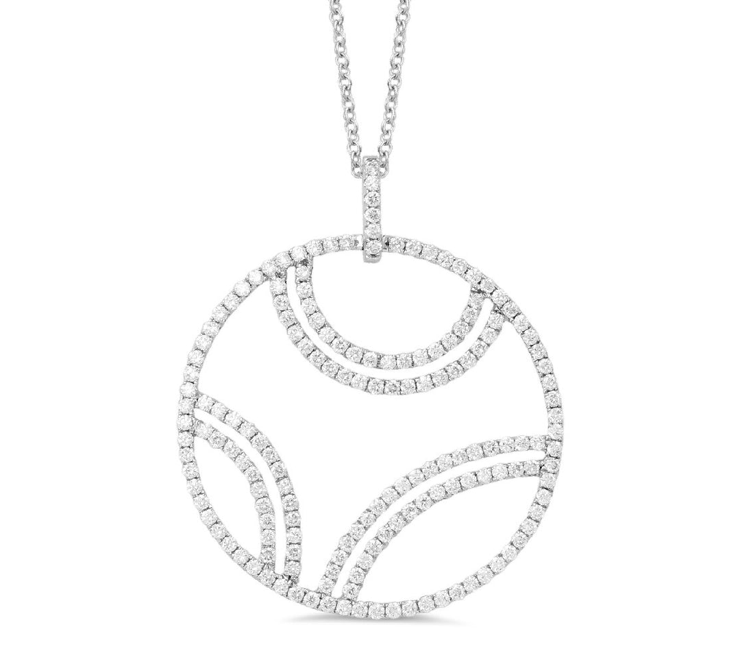 18K White Gold Diamond Pendant