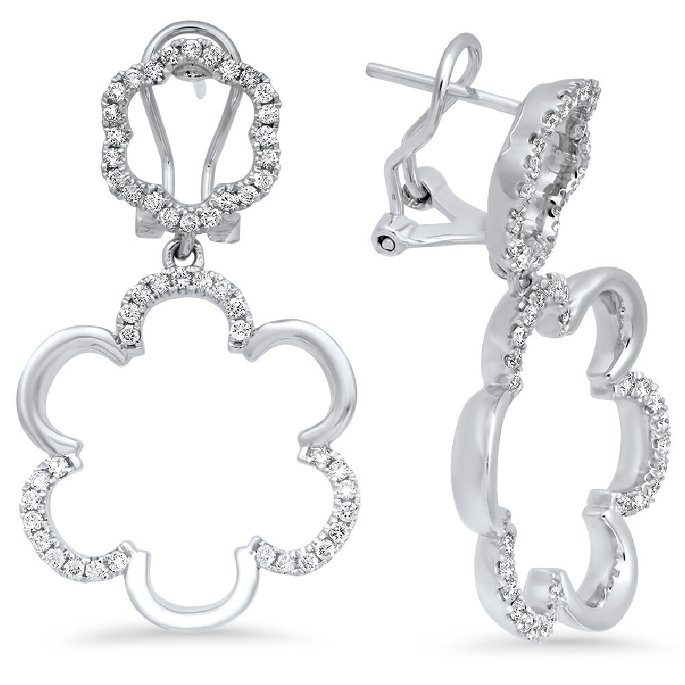 18K White Gold Diamond Earrings