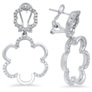 18K White Gold Diamond Earrings