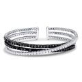 18K White And Black Gold Diamond Bangle