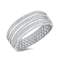18K White Gold Diamond Bangle