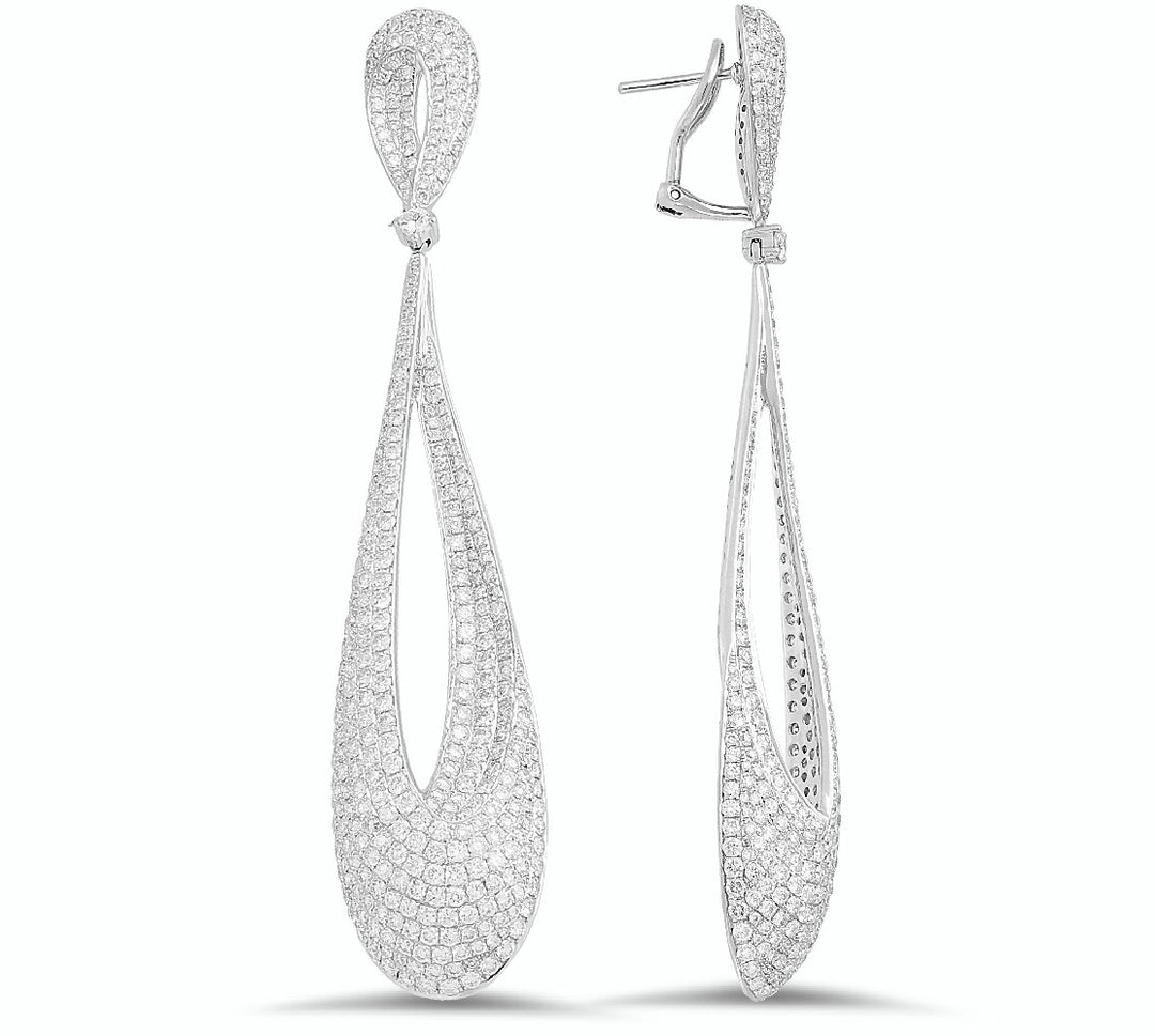 18K White Gold Diamond Earrings
