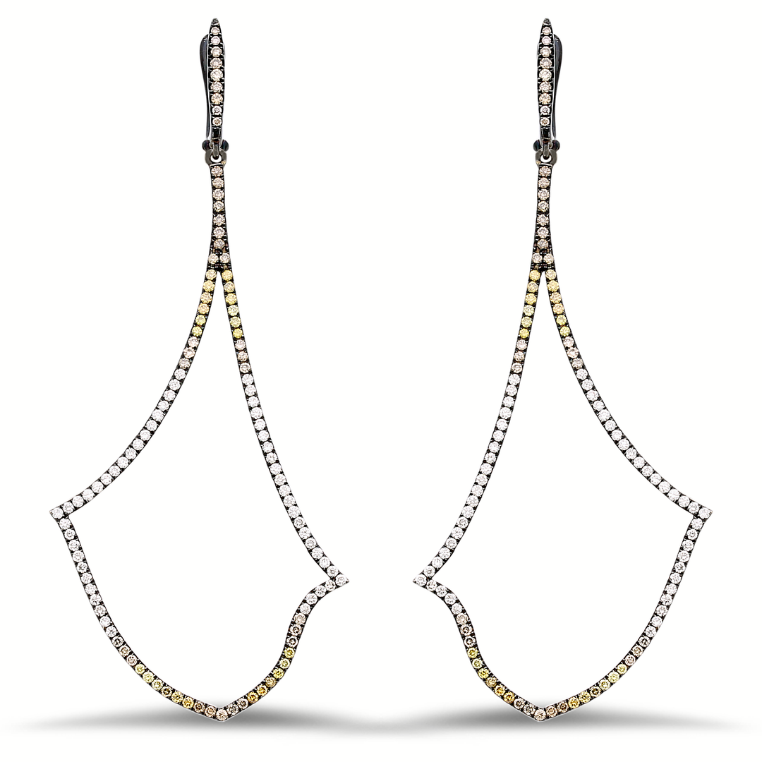 18K Gold Diamond Earrings