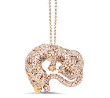 18K Rose Gold Diamond Pendant