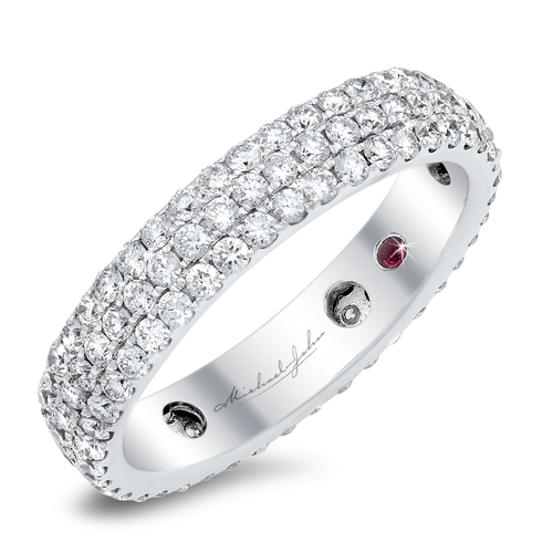 18K White Gold Diamond Eternity Band