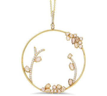 18K Yellow Gold Diamond Pendant