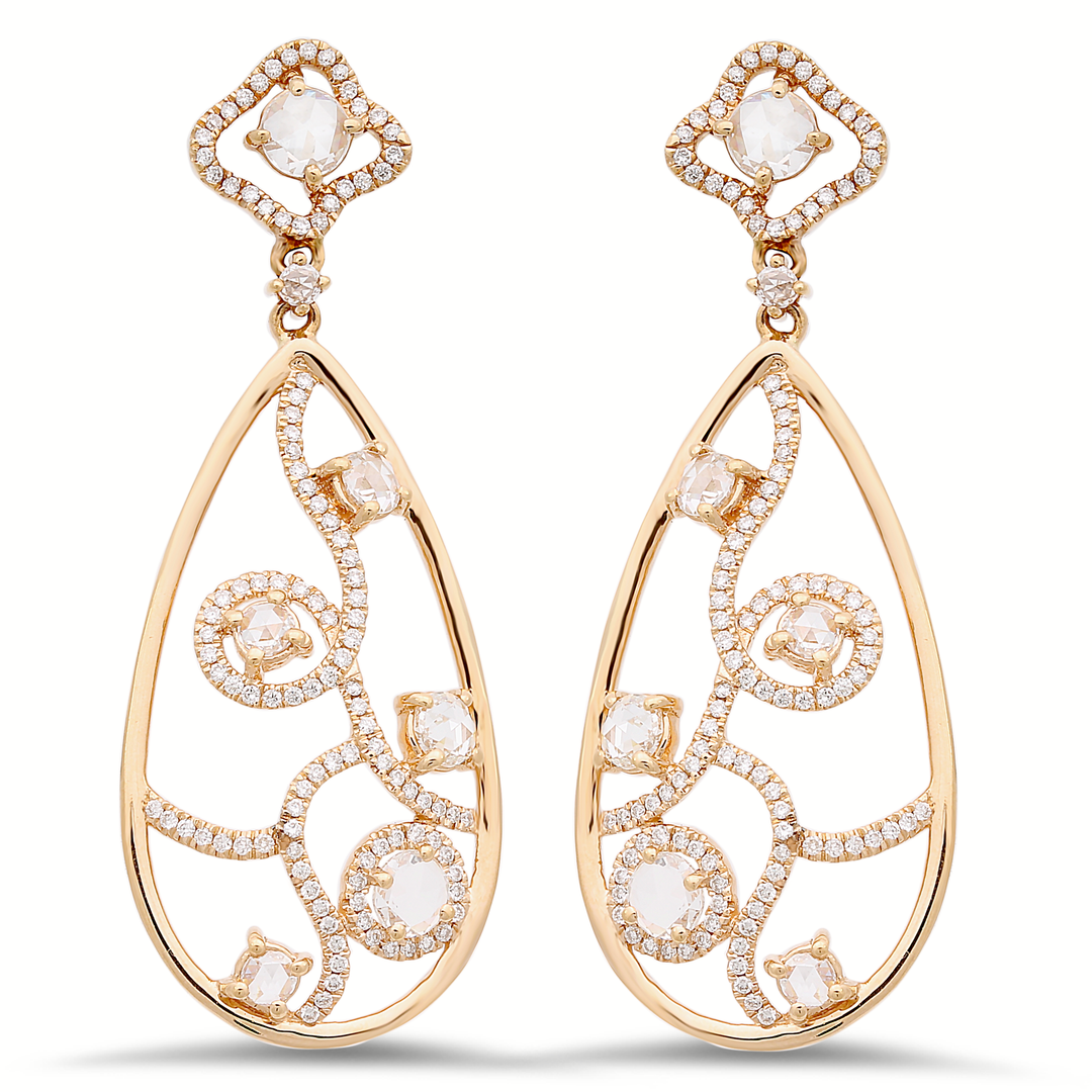 Diamond Earrings In 18K Gold