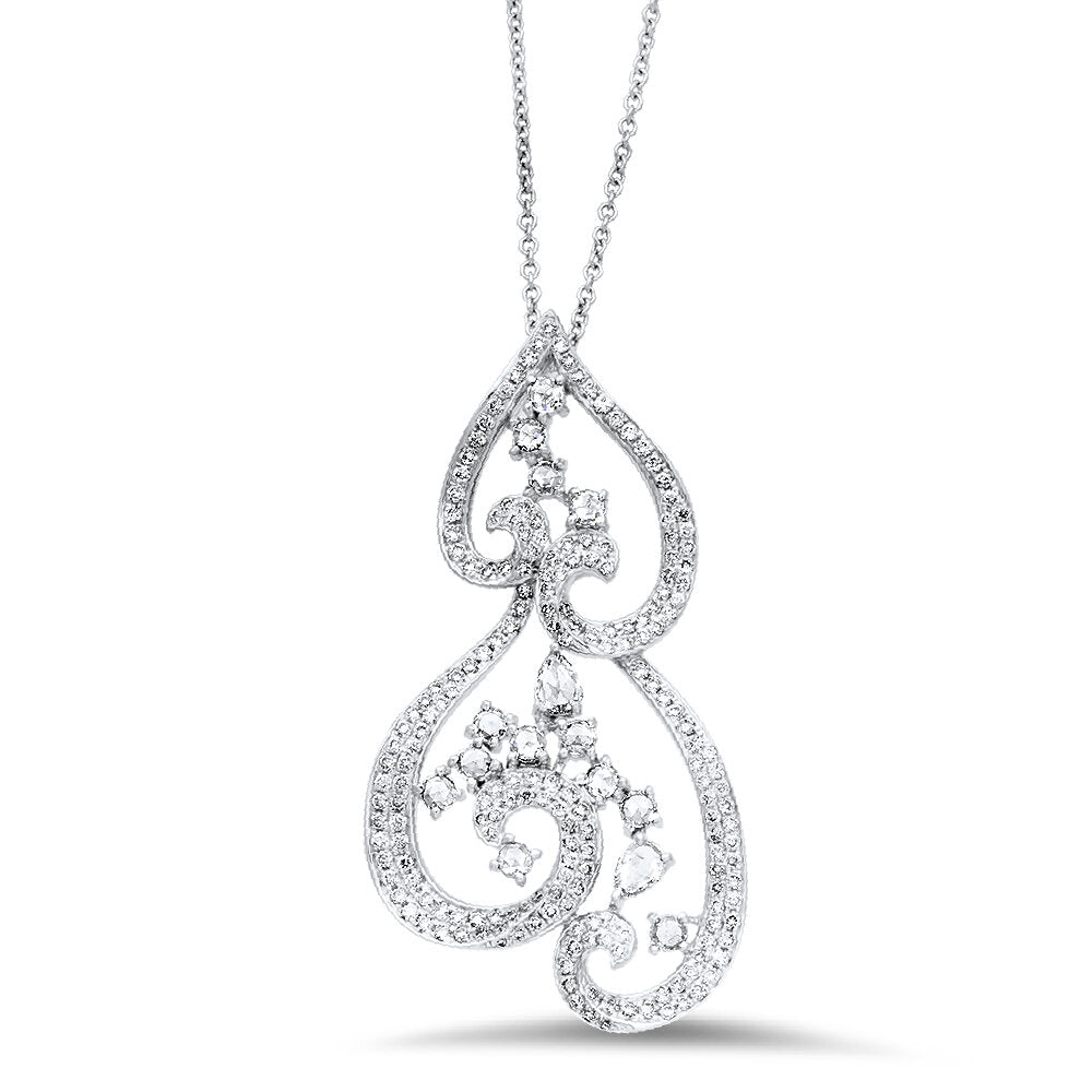 18K Rose Gold Diamond Pendant