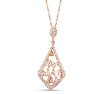 18K Rose Gold Diamond Pendant