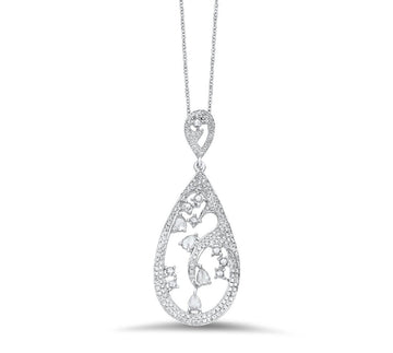 18K Rose Gold Diamond Pendant
