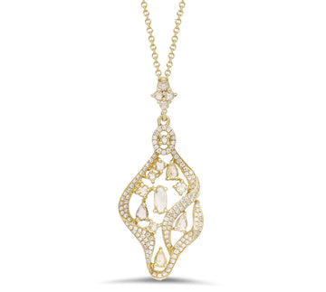 18K Yellow Gold Diamond Pendant
