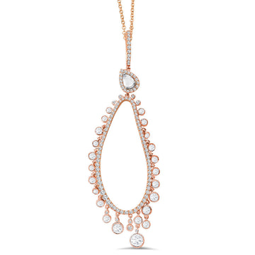 18K Rose Gold Diamond Pendant