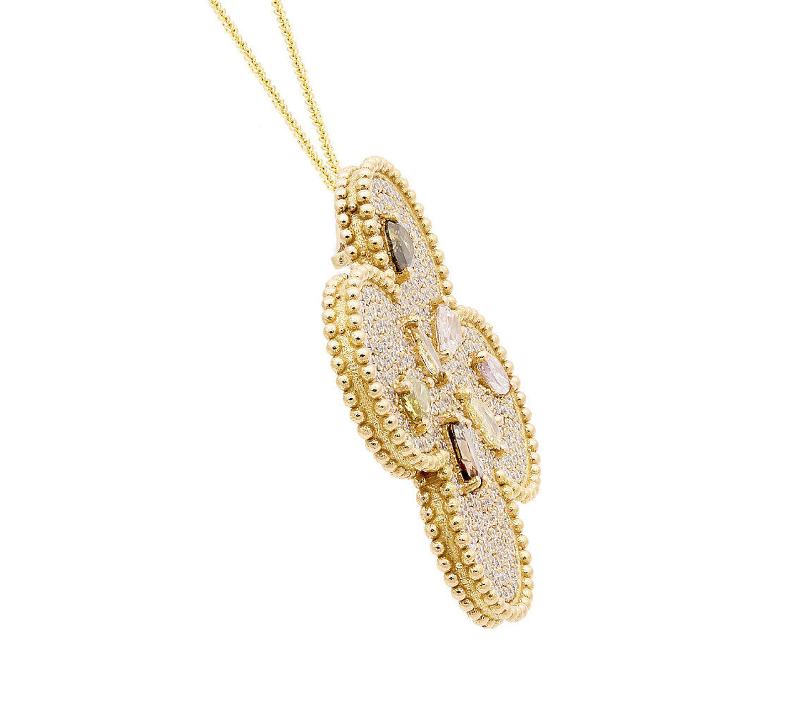 18K Yellow Gold Diamond Pendant