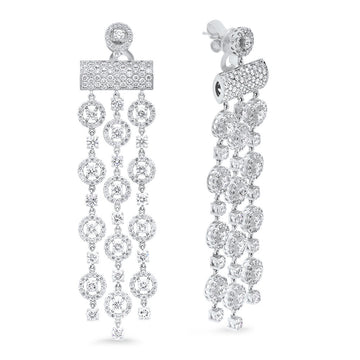 18K White Gold Diamond Earrings