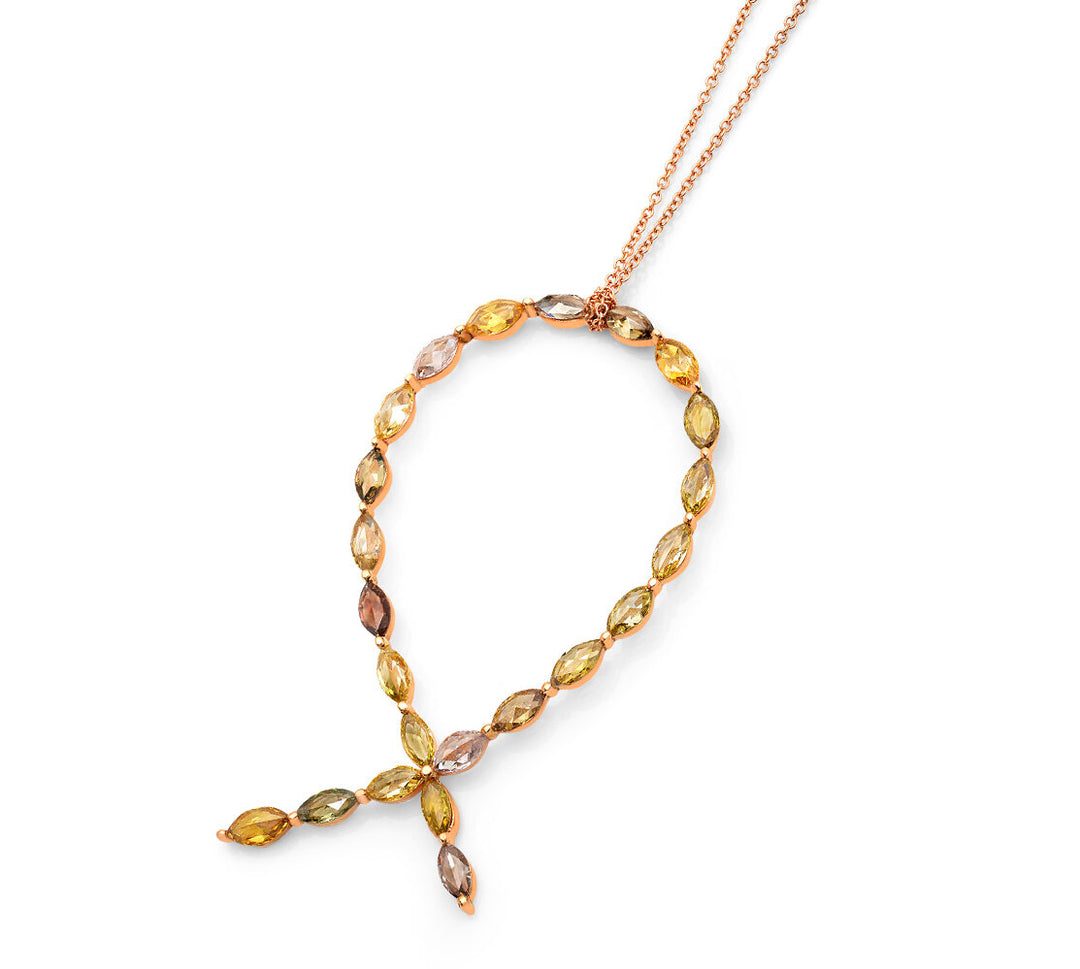18K Rose Gold Diamond Pendant