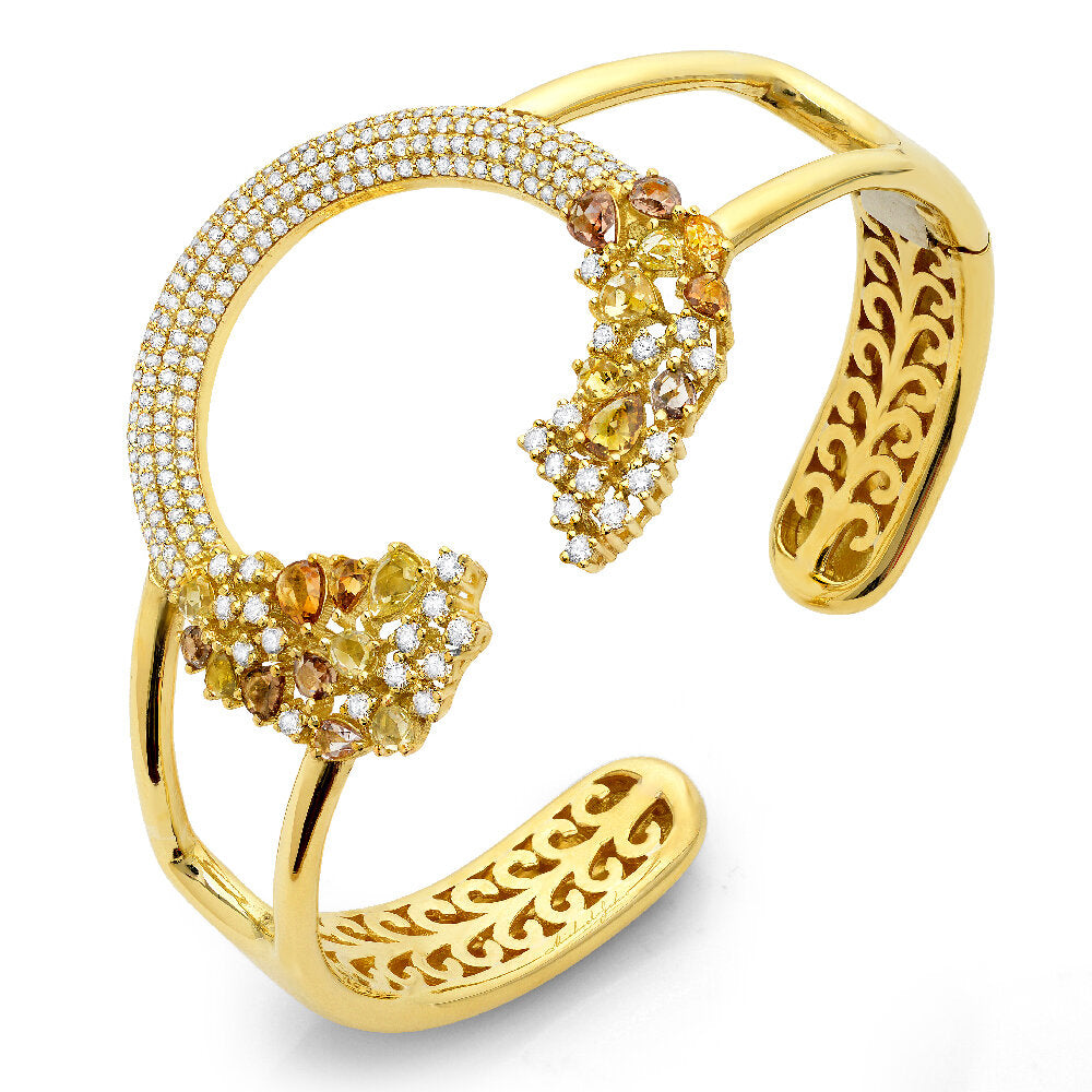 18K Yellow Gold Diamond Bangle