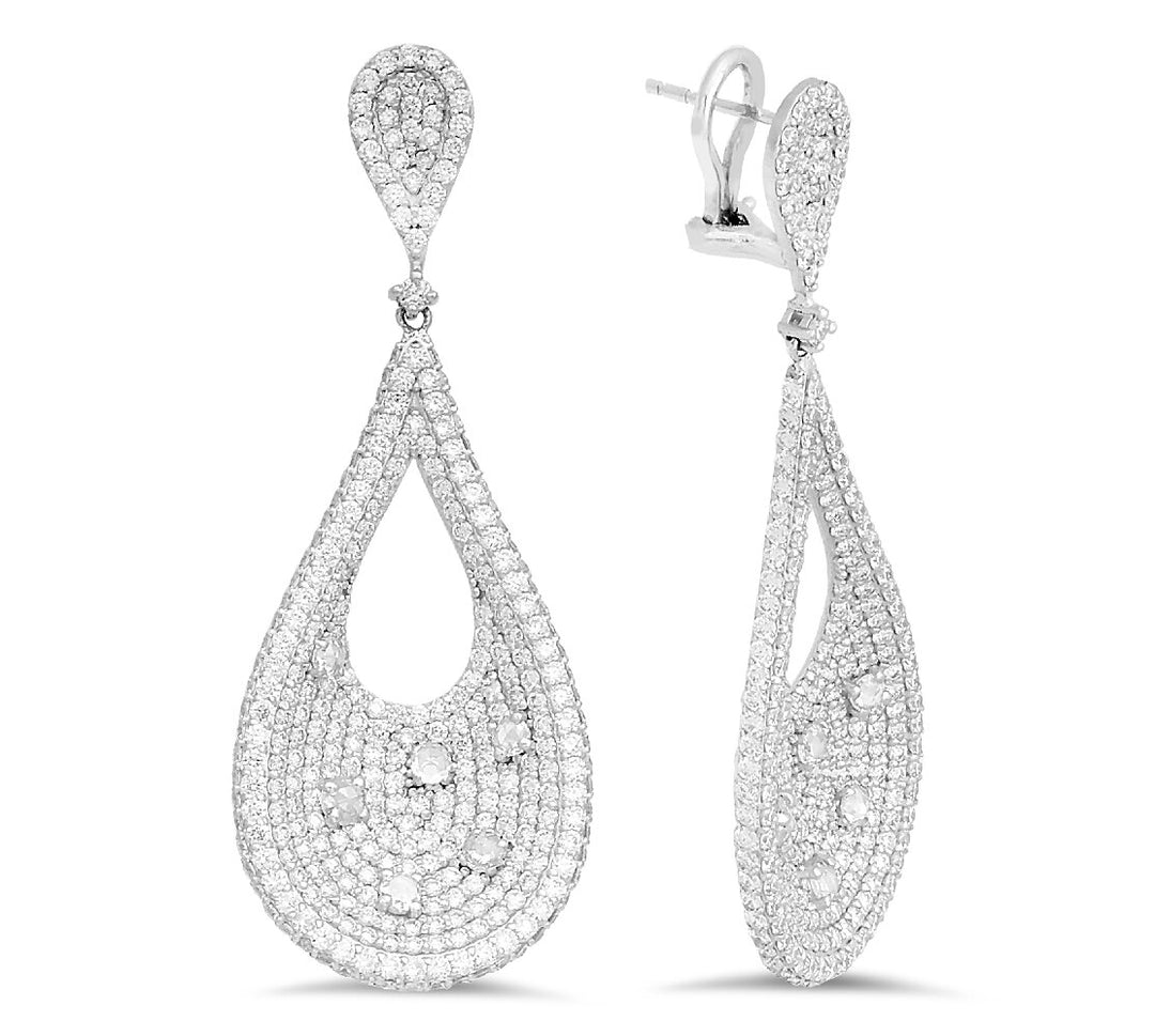 18K White Gold Diamond Earrings