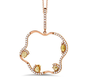 18K Rose Gold Diamond Pendant