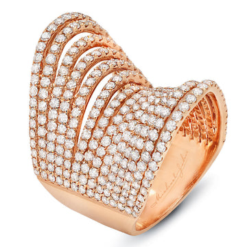 18K Rose Gold Diamond Ring
