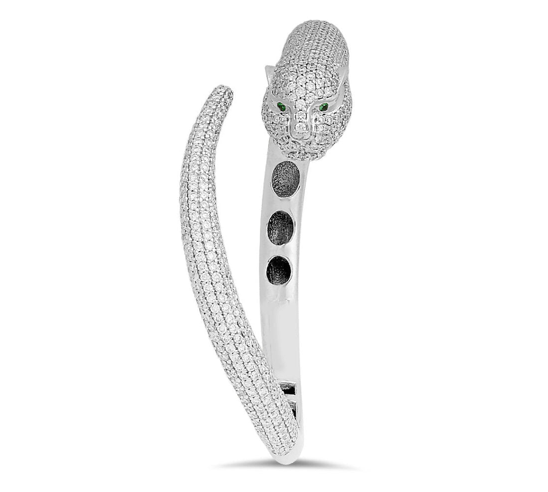 Timeless Treasure Of A Cougar Diamond Bangle In 18K Gold