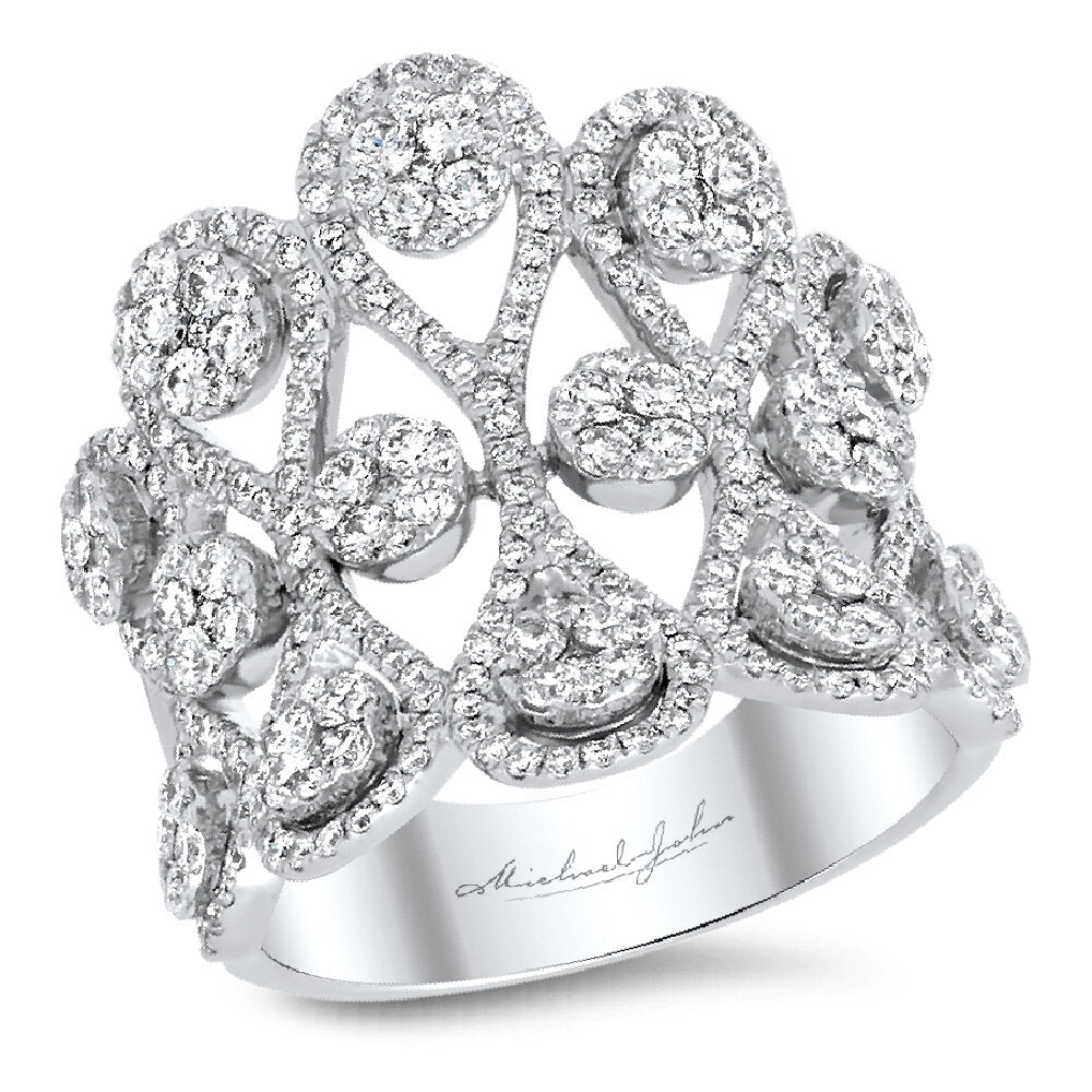 18K  White Gold Diamond Ring