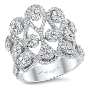 18K  White Gold Diamond Ring