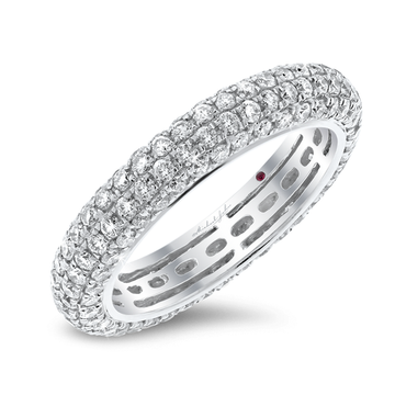 18K White Gold Pave Diamond Eternity Band