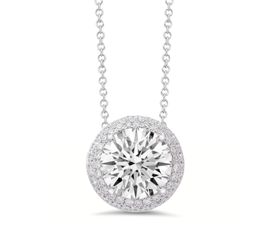18K White Gold Diamond Pendant