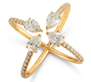 18K Rose Gold Diamond Ring