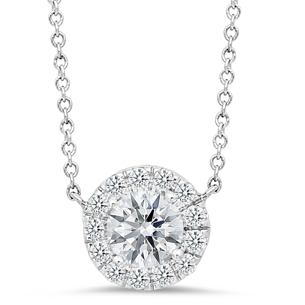18K White Gold Diamond Pendant