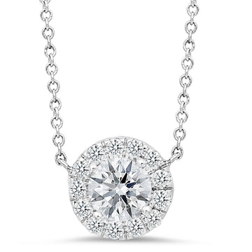 18K White Gold Diamond Pendant