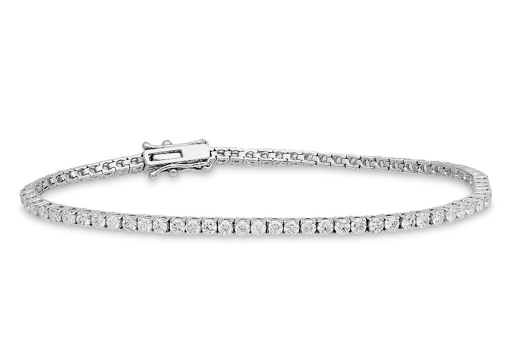 18K White Gold Diamond Tennis Bracelet