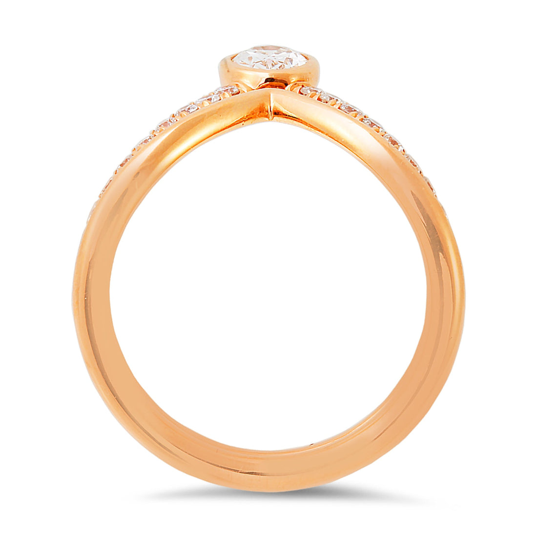 18K Rose Gold Diamond Ring