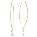 18K Gold Diamond Spearhook Earrings