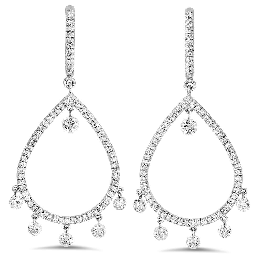 Laser-Pierced Diamond Earrings
