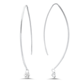18K Gold Diamond Spearhook Earrings